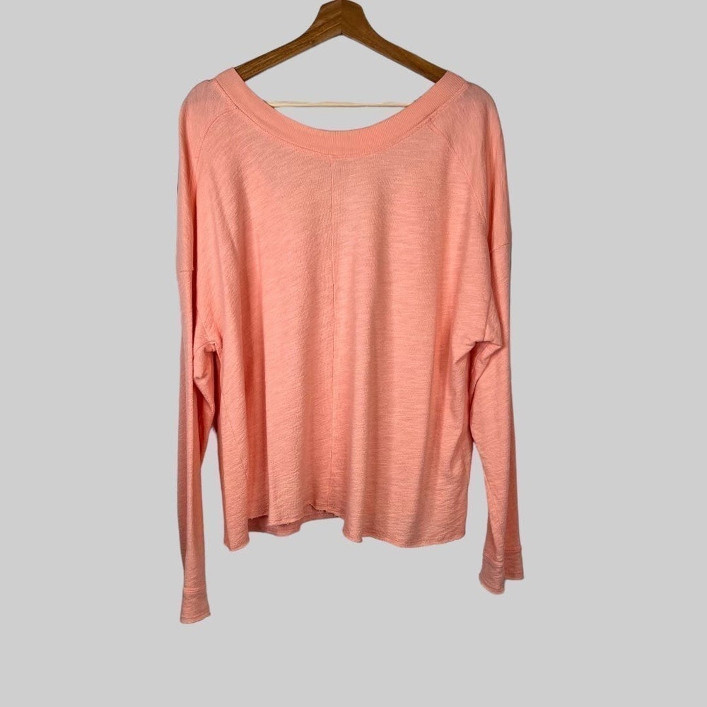 DAILY PRACTICE Long Sleeve Top in Coral Women's Size Medium